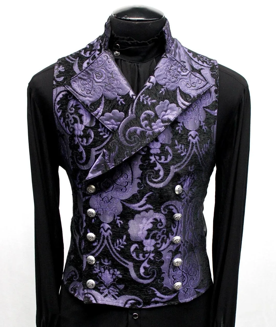 CAVALIER VEST - Purple/Black Tapestry