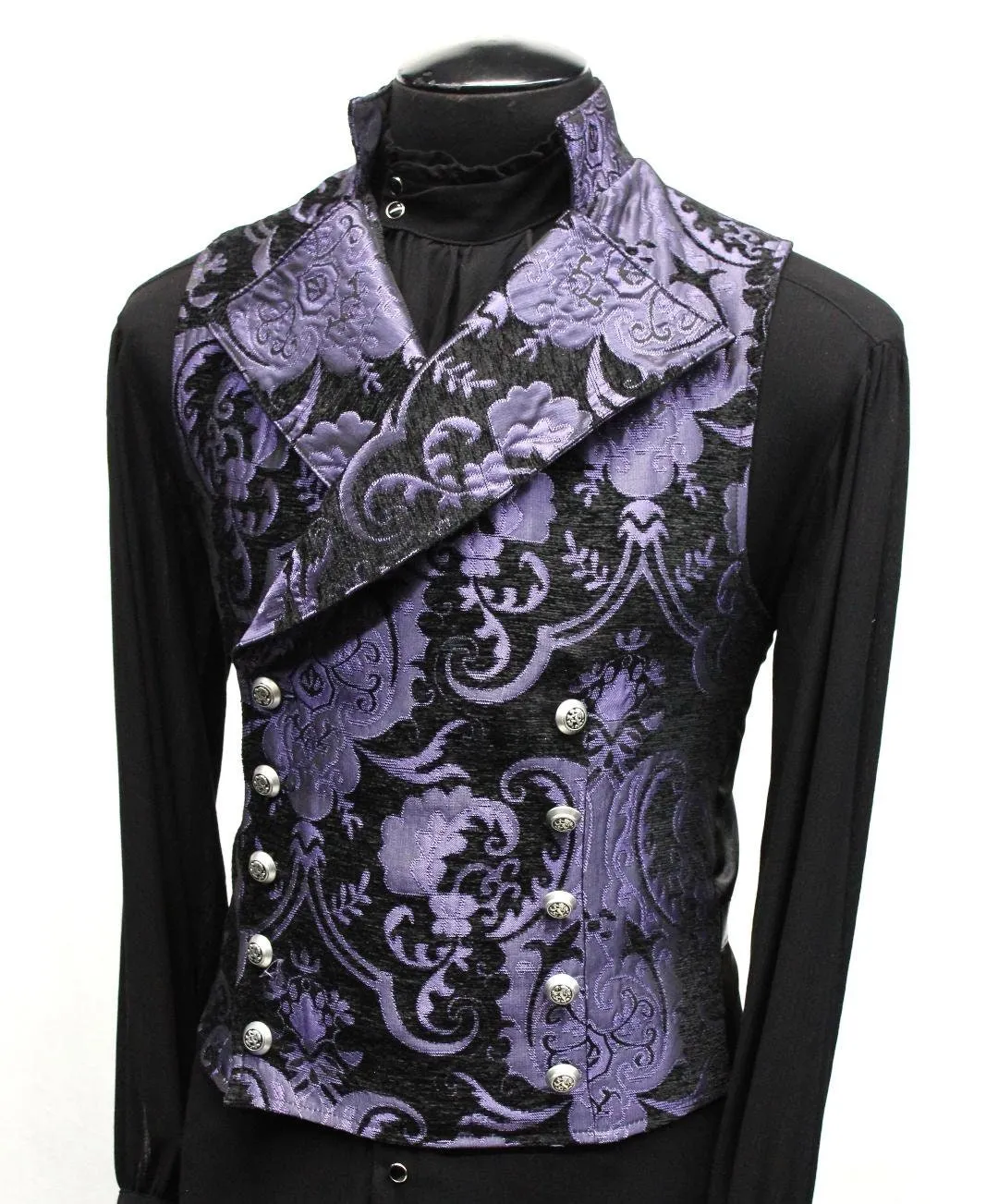 CAVALIER VEST - Purple/Black Tapestry