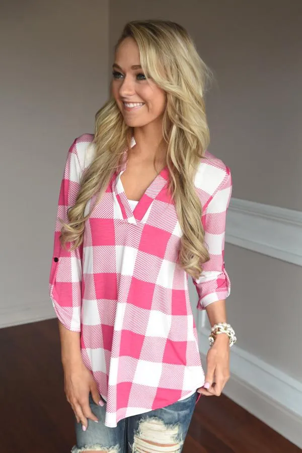 Checkmate Top ~ Pink