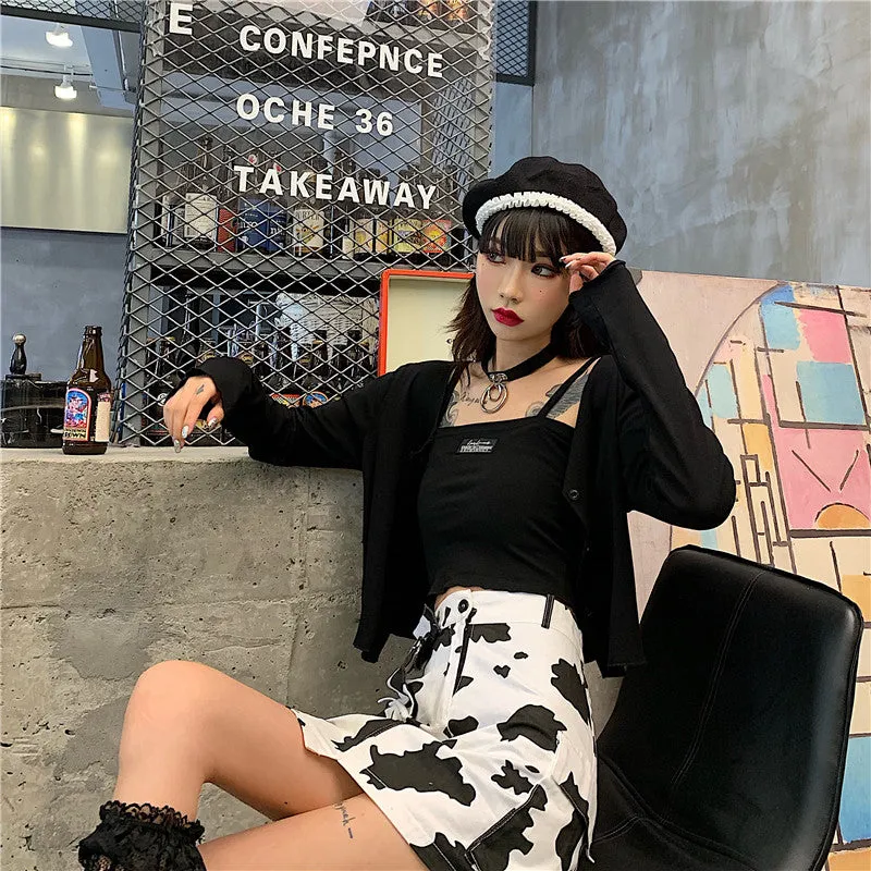 CHIC HARAJUKU TIE-DYE CAMISOLE   CARDIGAN UB2725