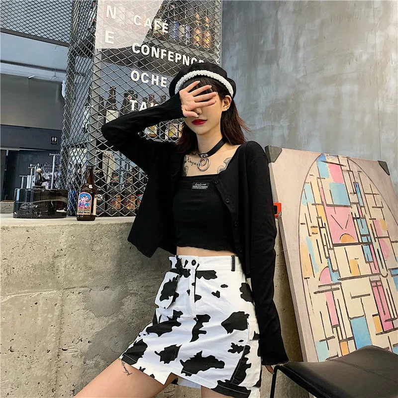CHIC HARAJUKU TIE-DYE CAMISOLE   CARDIGAN UB2725