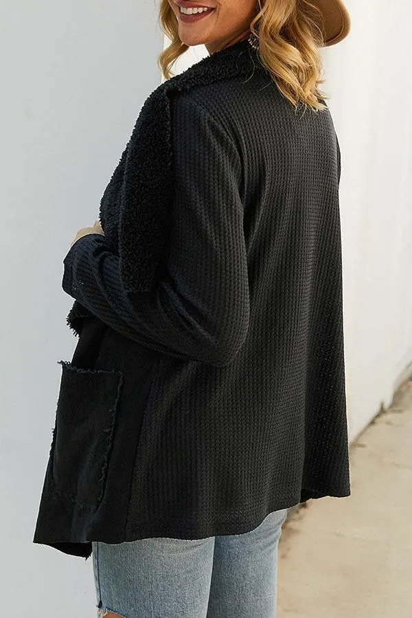 chicindress Solid Plush Irregular Coat