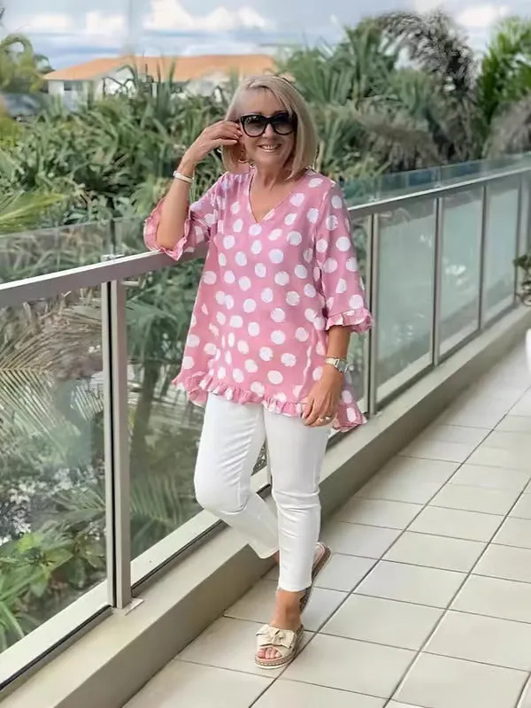 Chloe | Chic V-Neck Blouse