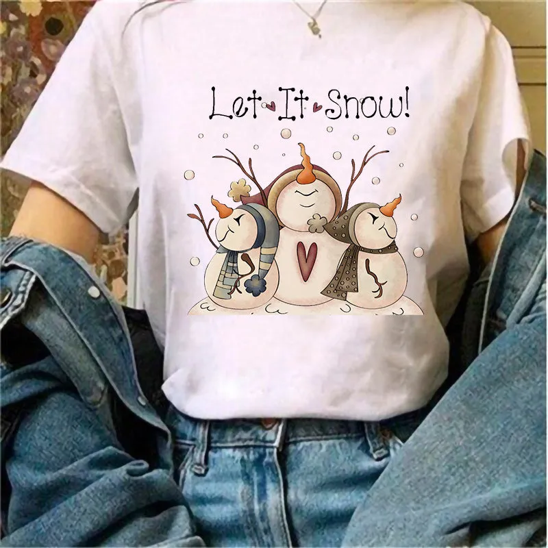 Christmas Let It Snow White T-Shirt