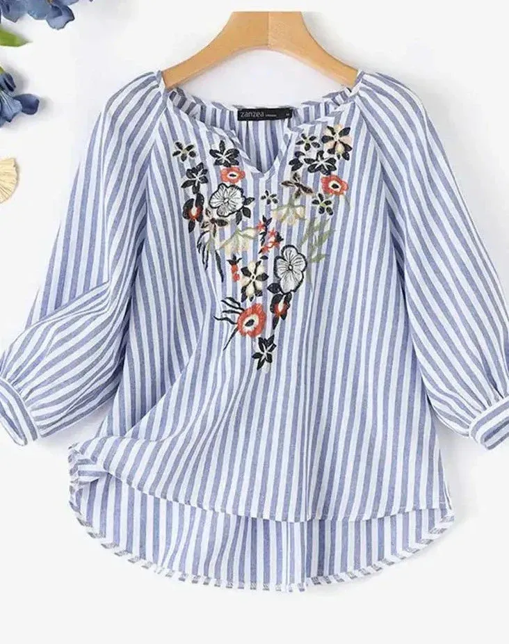 Claire Casual Floral Blouse