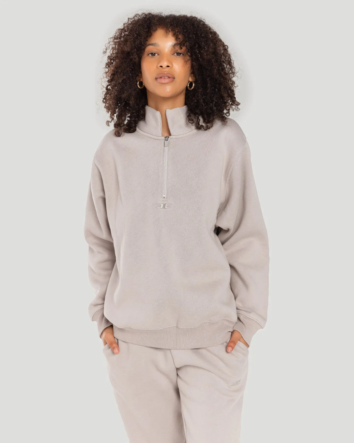 Classic 1/4 Zip - Taupe