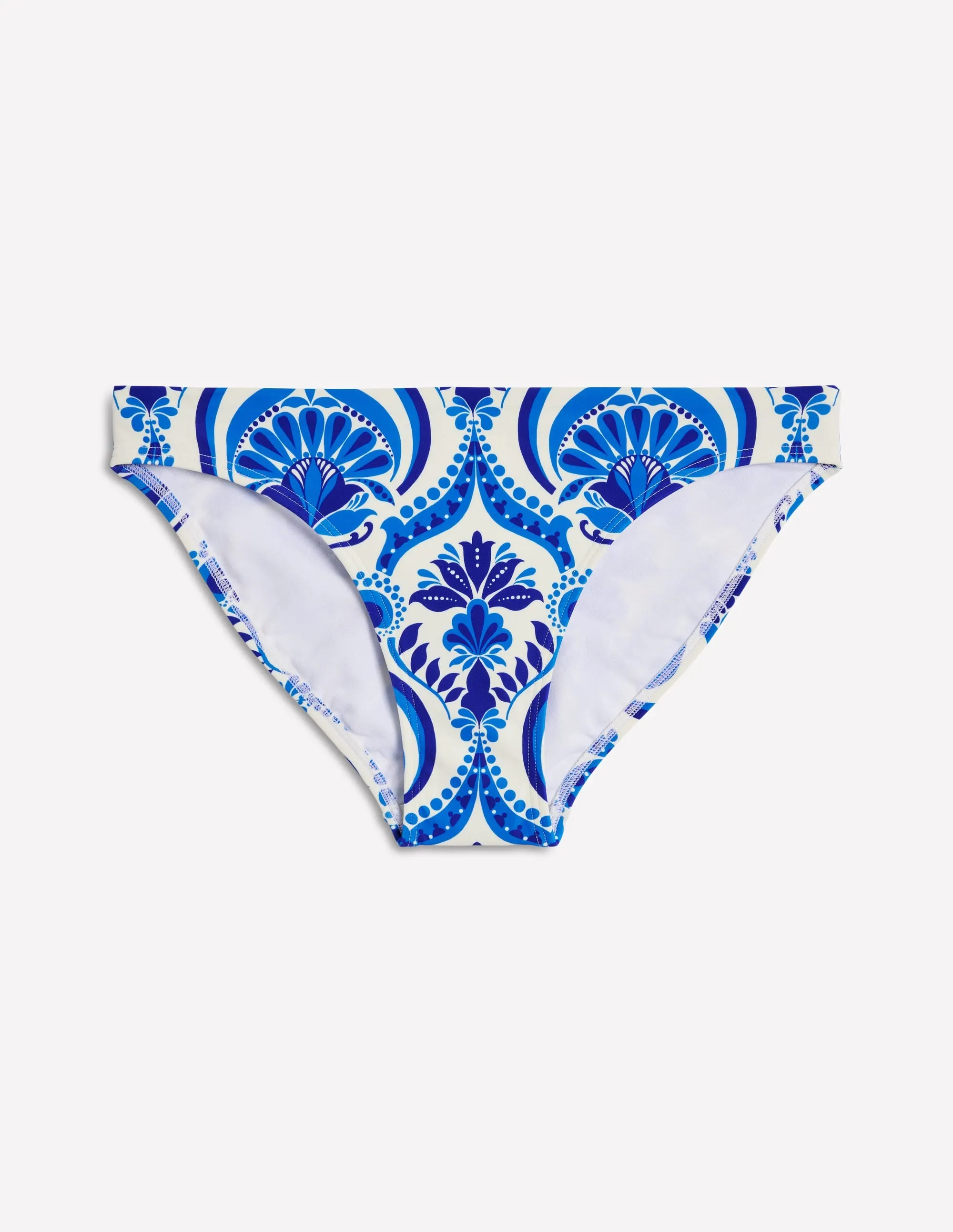 Classic Bikini Bottoms-Blue, Ornamental Floral