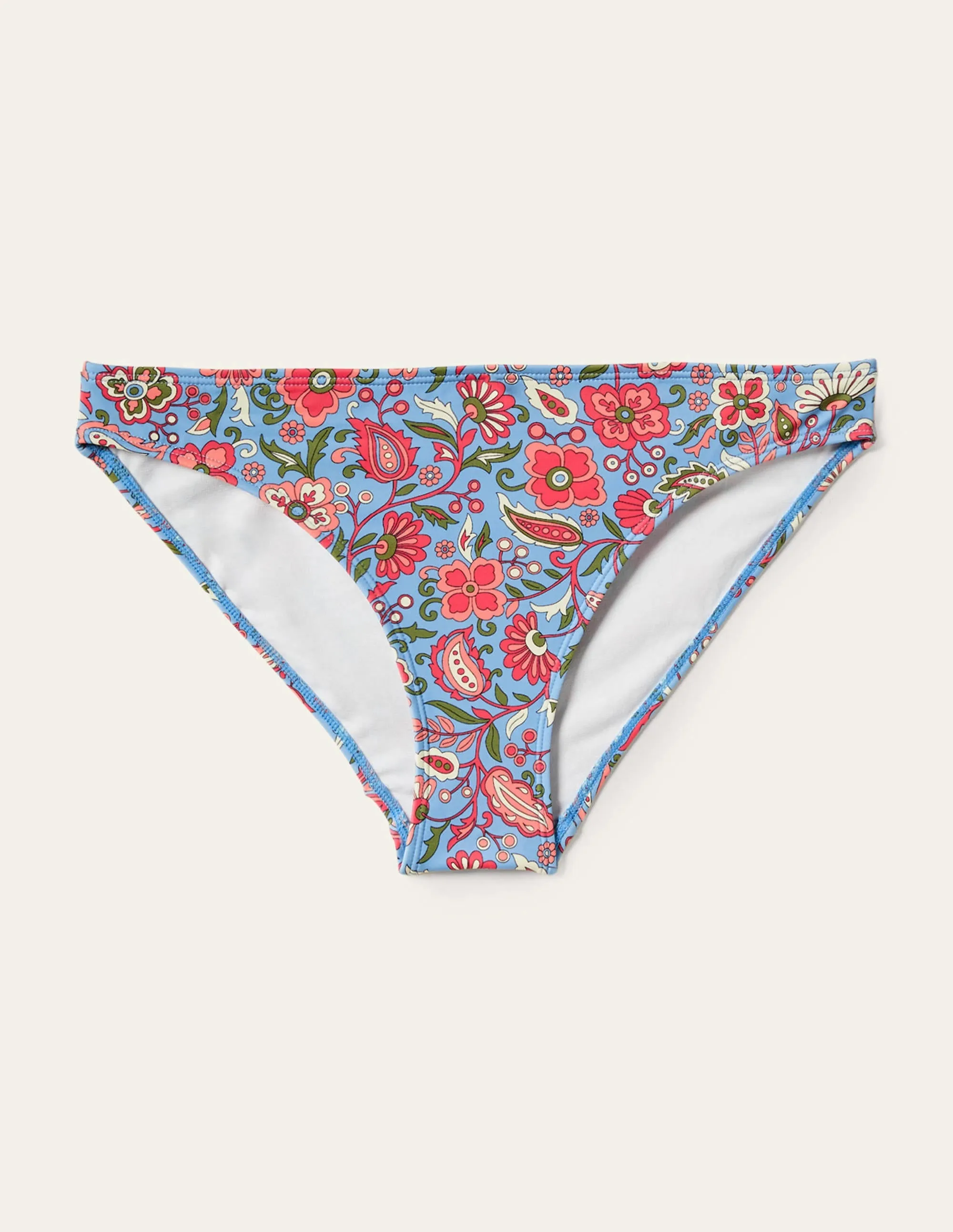 Classic Bikini Bottoms-Dusty Blue, Oriental Paradise