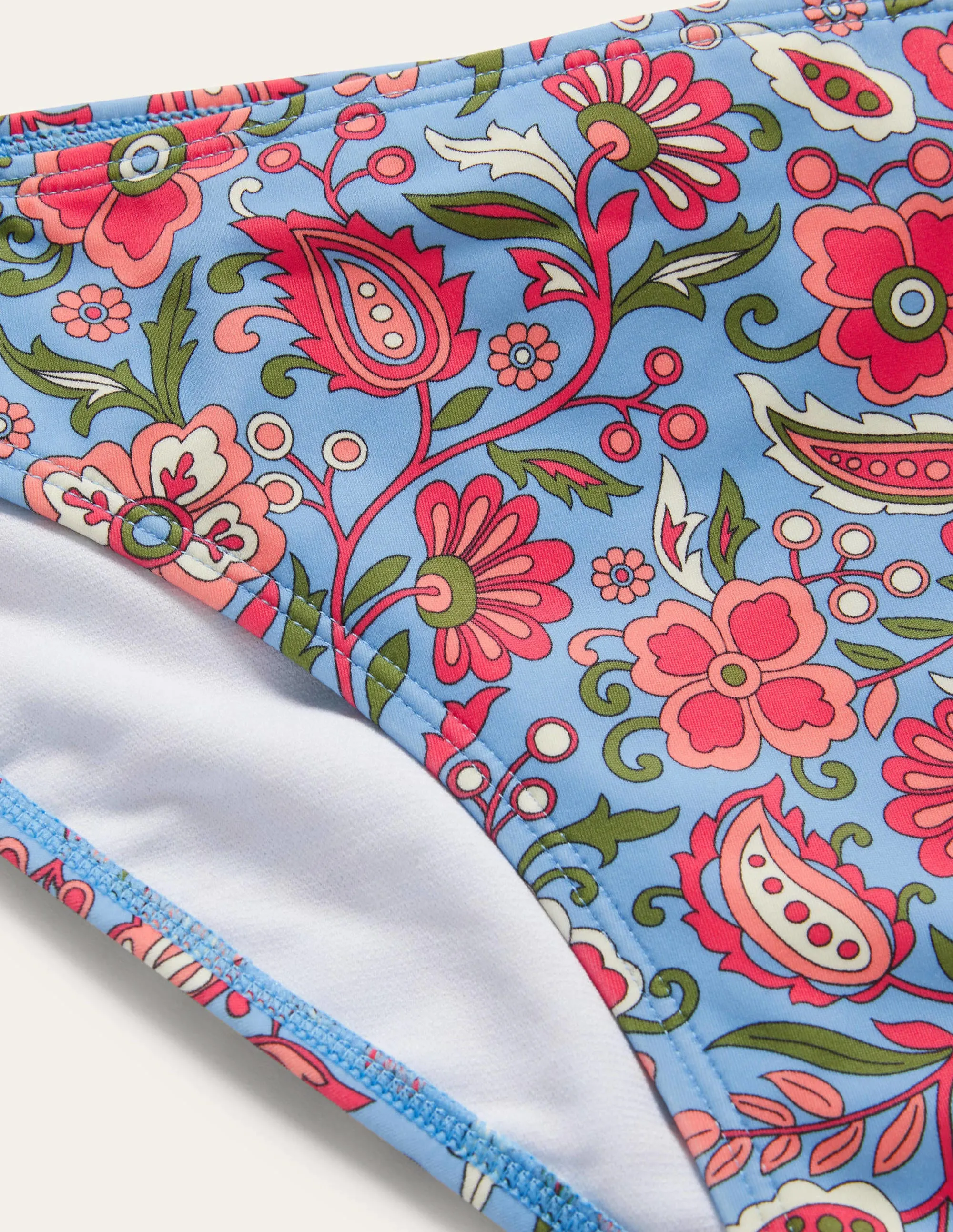 Classic Bikini Bottoms-Dusty Blue, Oriental Paradise
