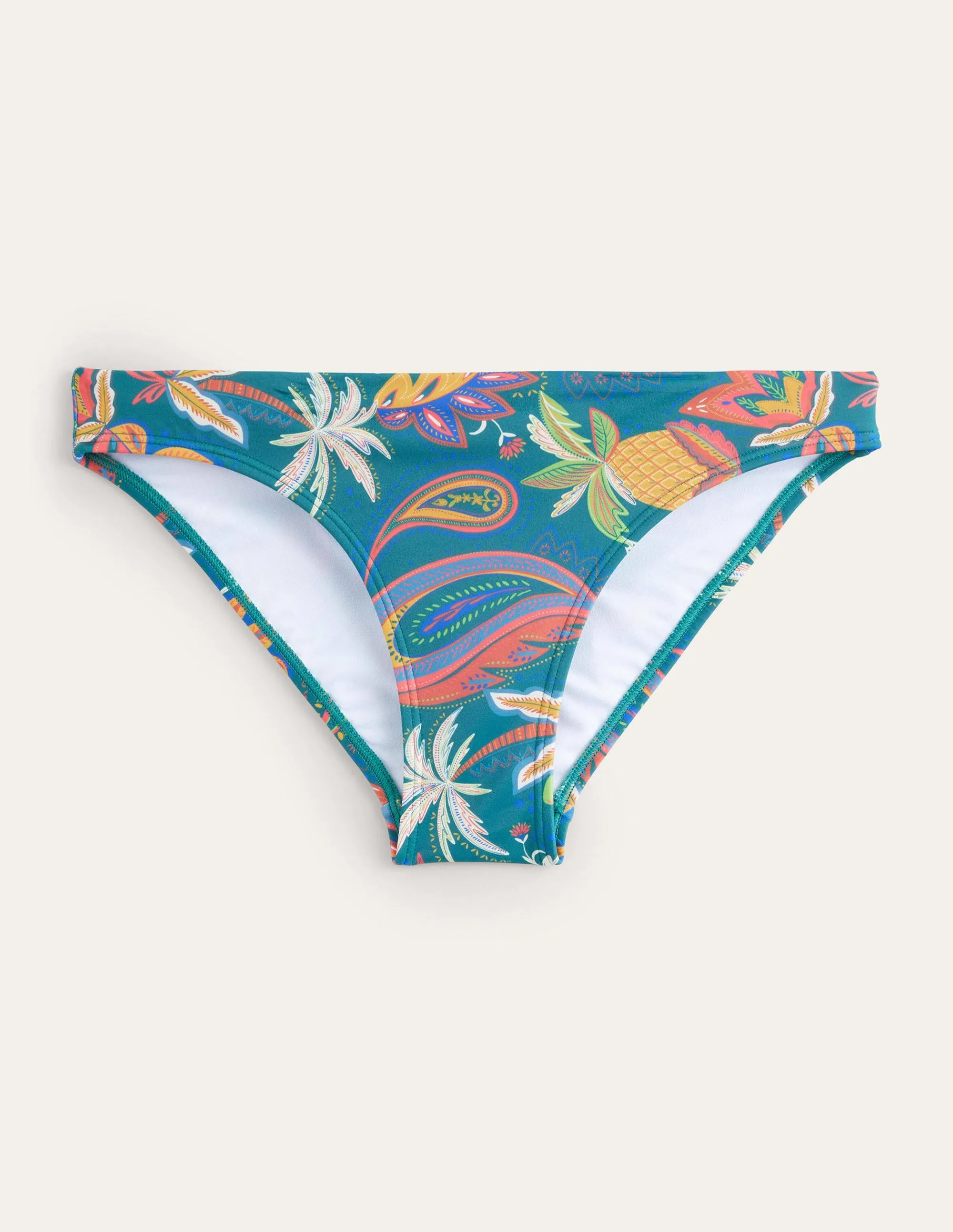 Classic Bikini Bottoms-Emerald, Paradise Paisley