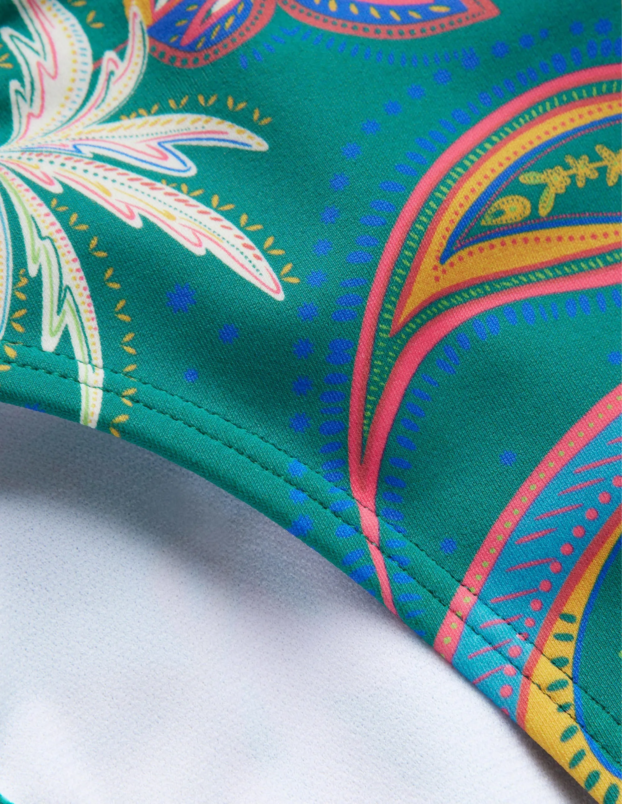 Classic Bikini Bottoms-Emerald, Paradise Paisley