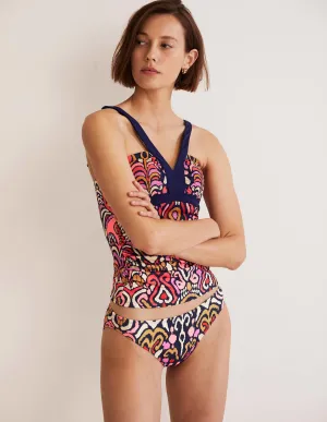 Classic Bikini Bottoms-French Navy, Ikat Charm