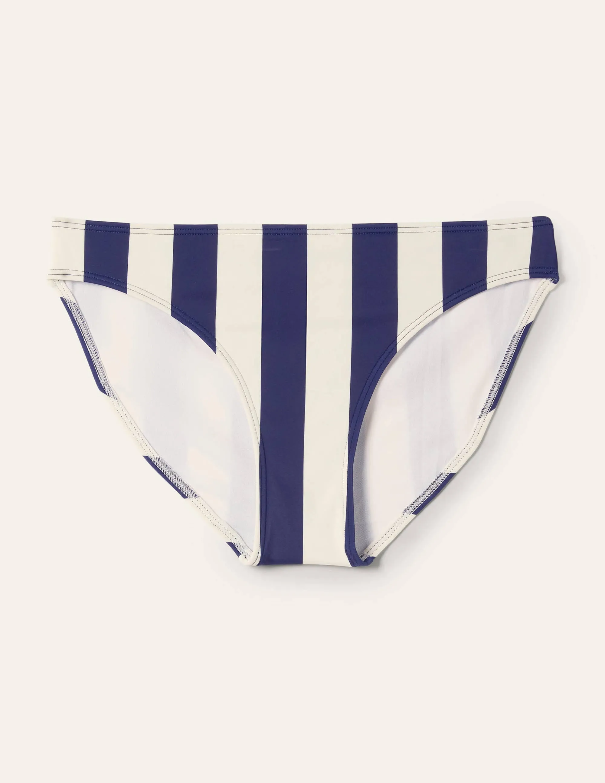 Classic Bikini Bottoms-French Navy/Ivory Stripe