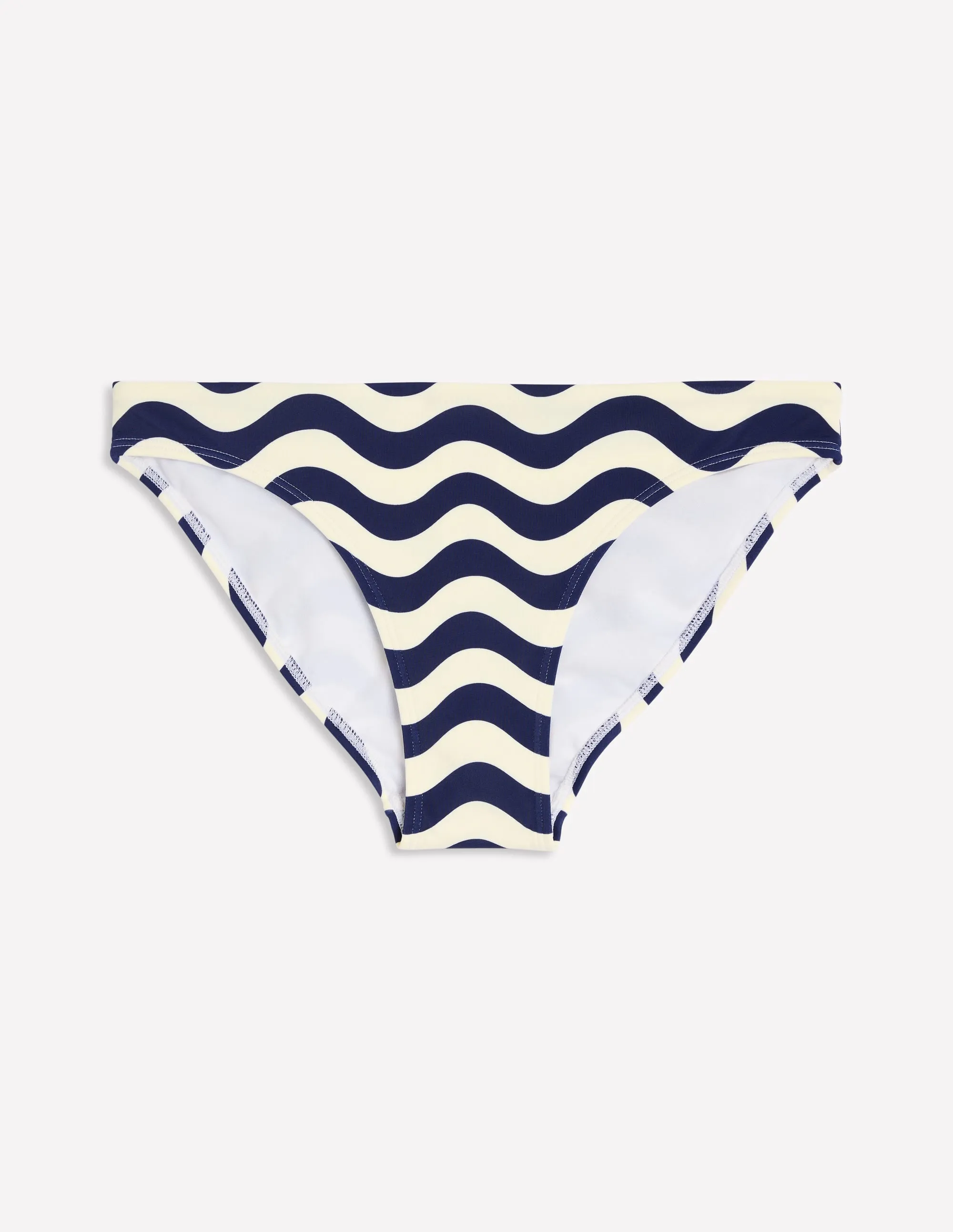 Classic Bikini Bottoms-Navy, Rythmic Wave