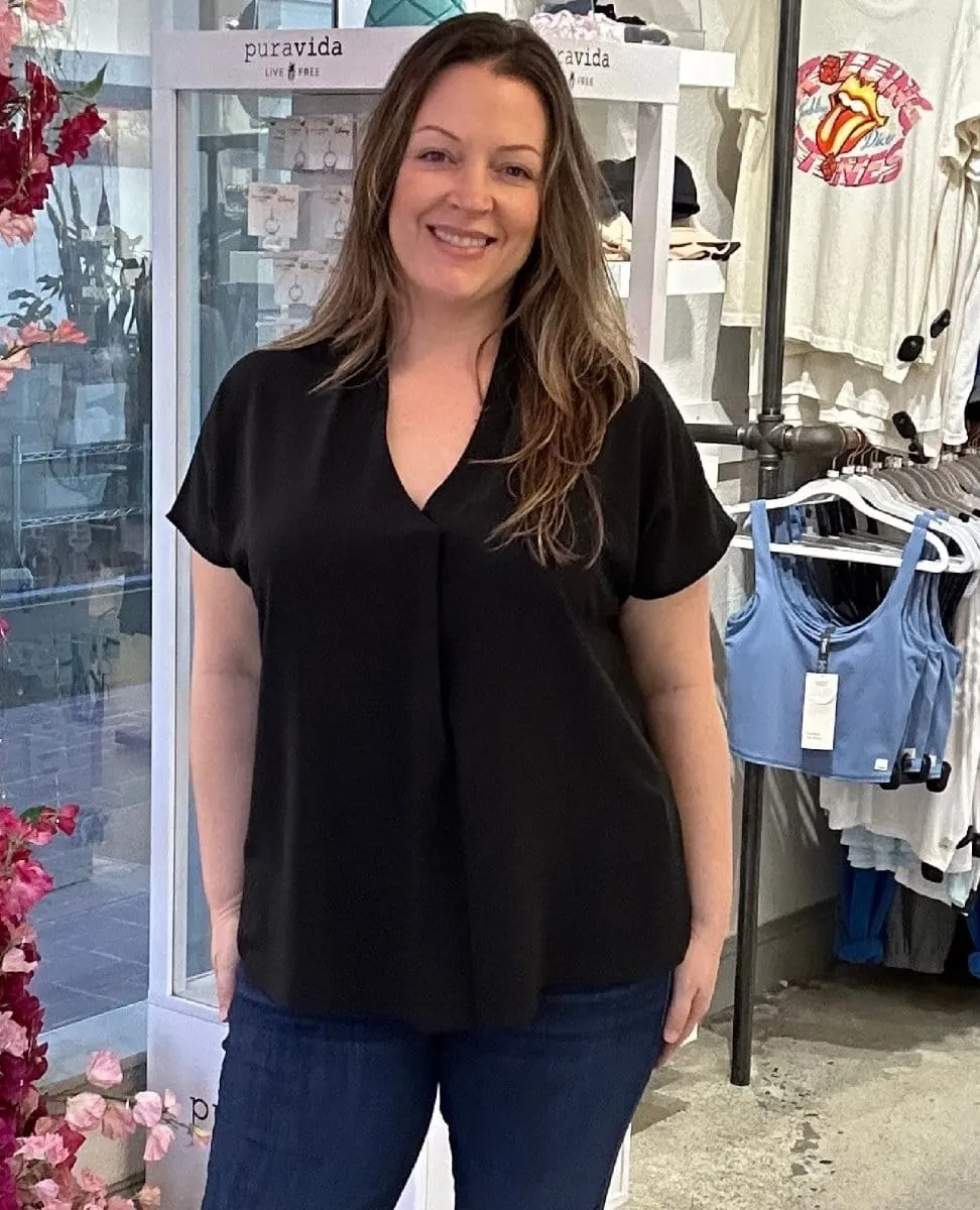 Classic Black Chic Essential Top