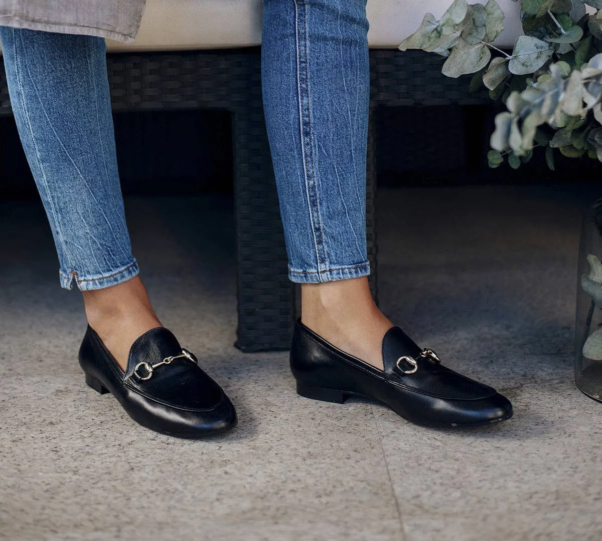 Classic Chain Leather Loafer Shoes Toledo | Navy