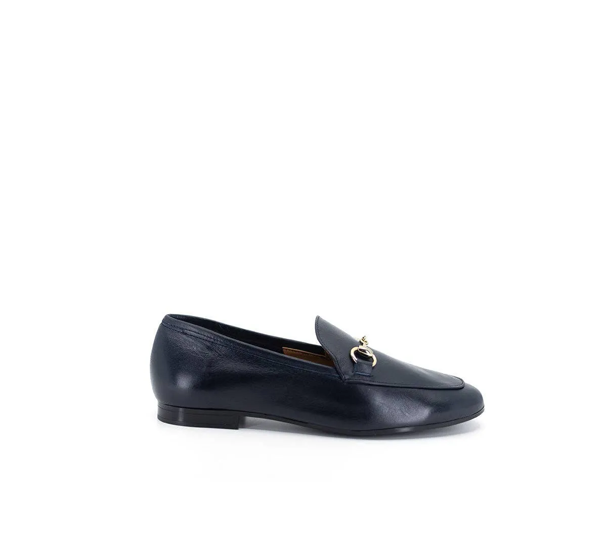 Classic Chain Leather Loafer Shoes Toledo | Navy