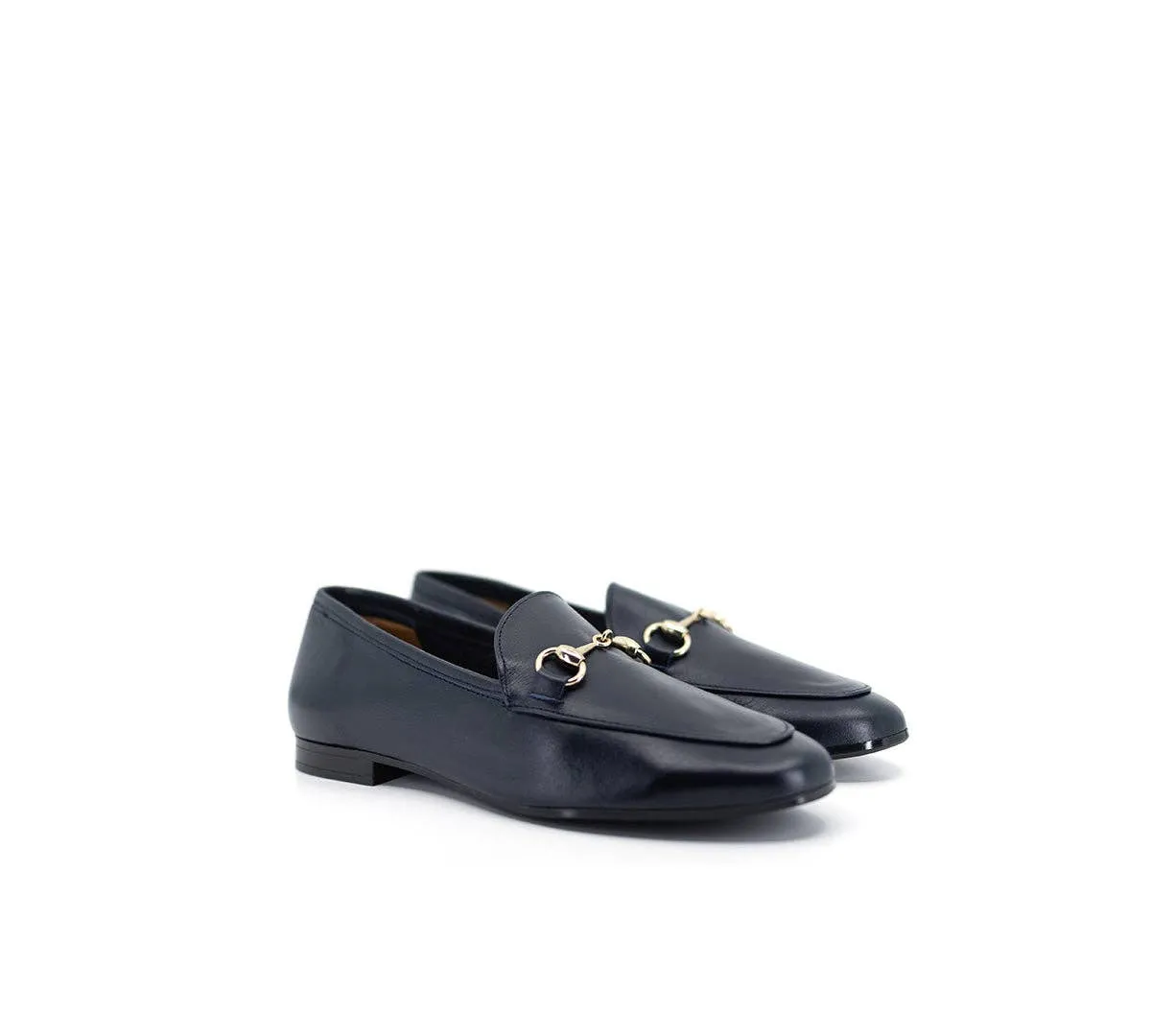 Classic Chain Leather Loafer Shoes Toledo | Navy