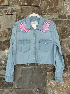 Classic Denim Crop Shirt