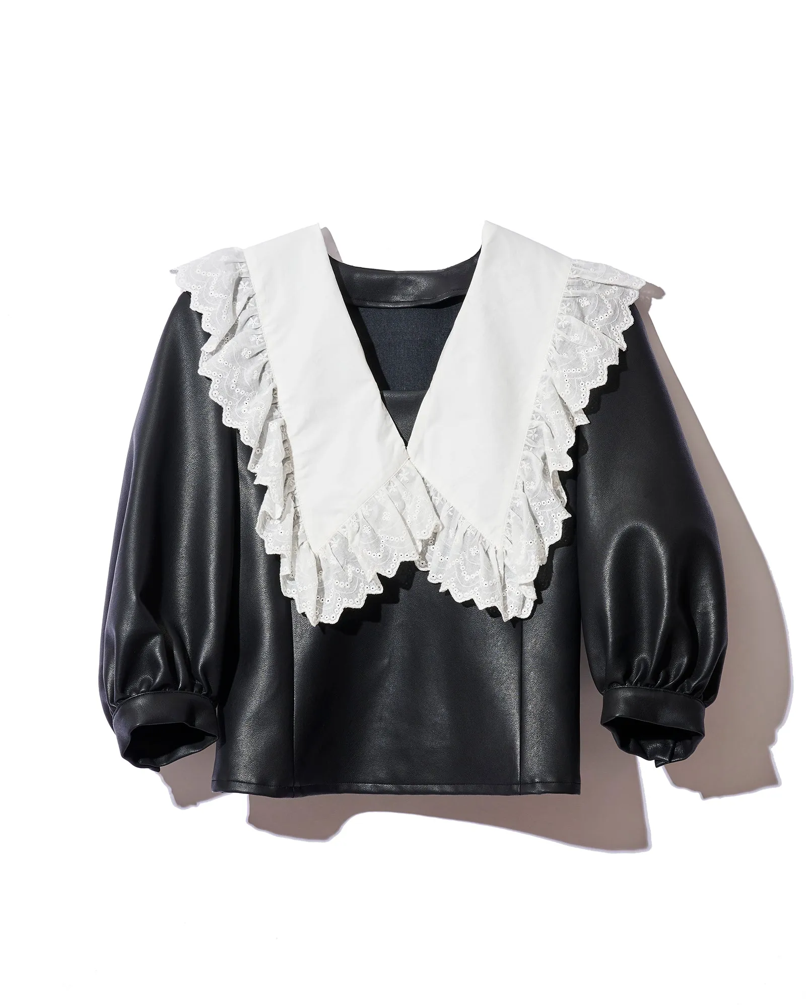 Classic eco leather tops