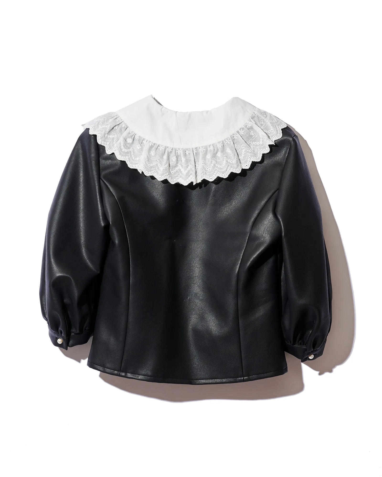 Classic eco leather tops