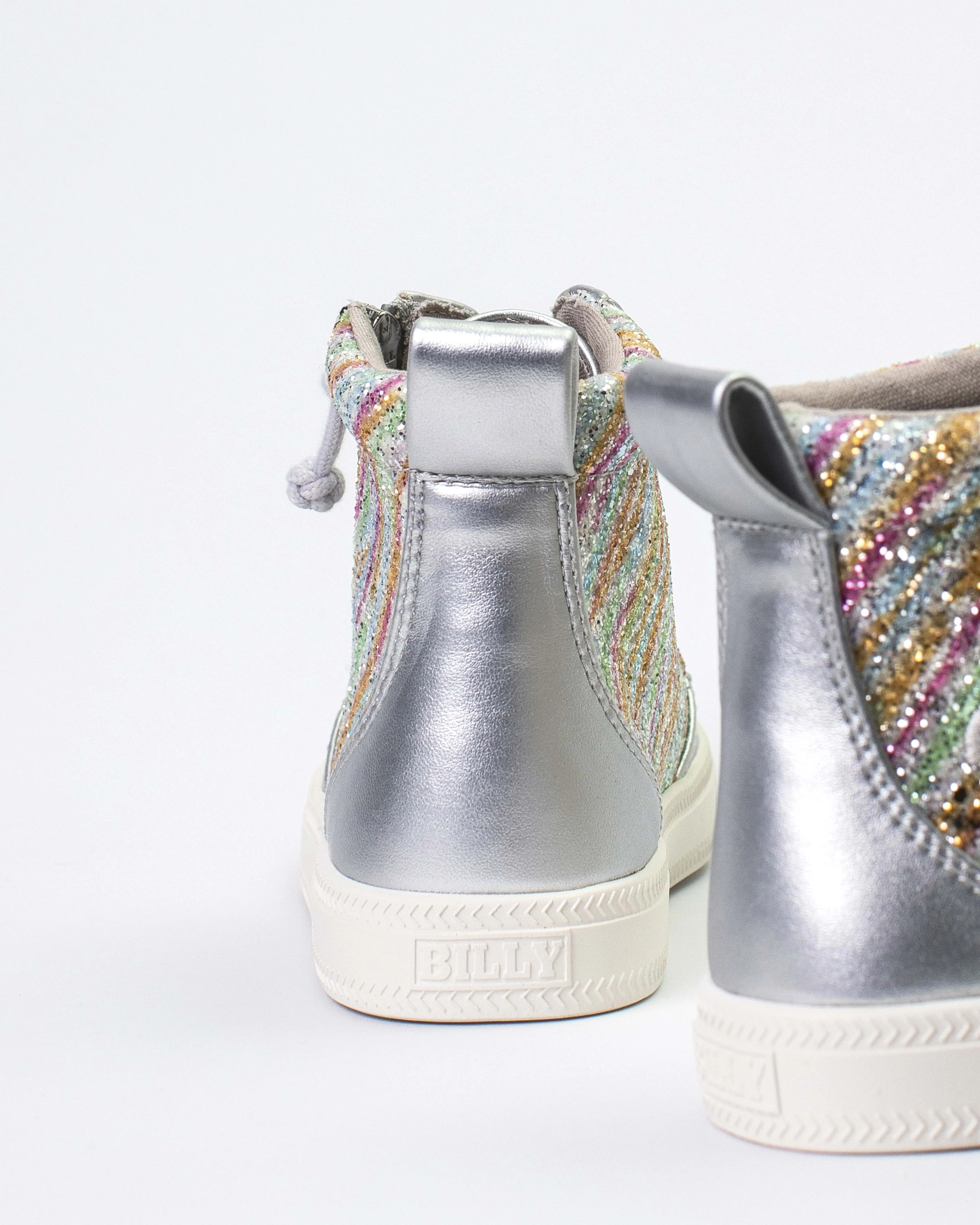 Classic High Top (Kids) - Silver Rainbow