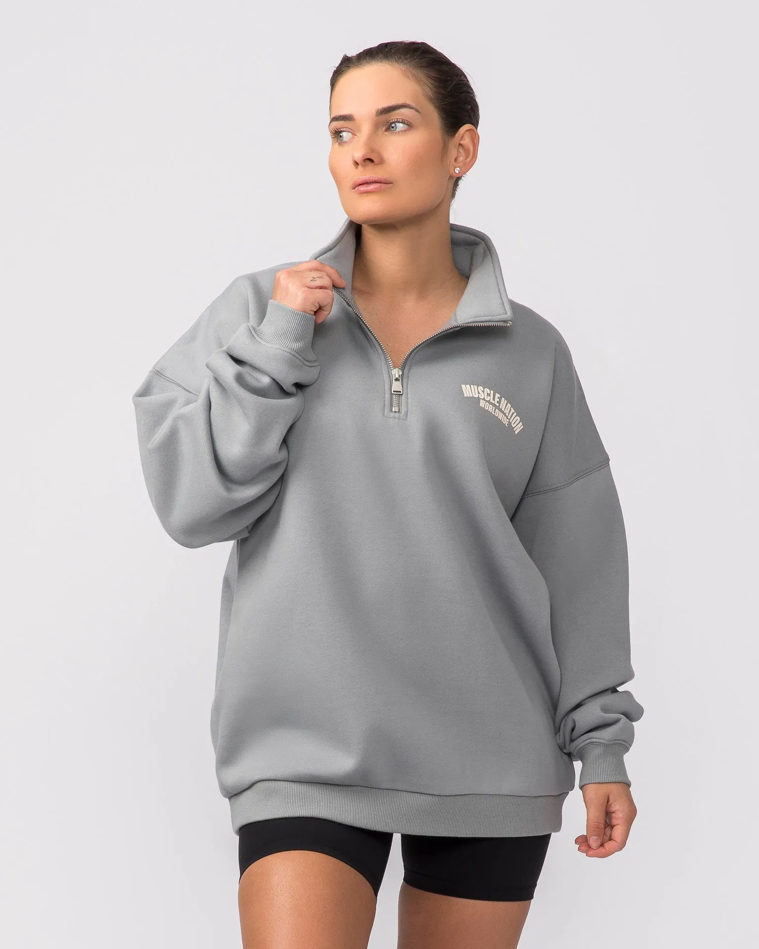 Classic Quarter Zip - Jet Grey