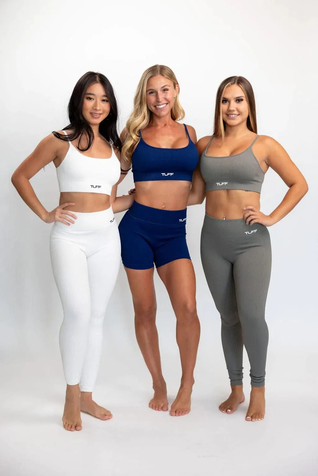 Classic Ribbed Sports Bra - Gray
