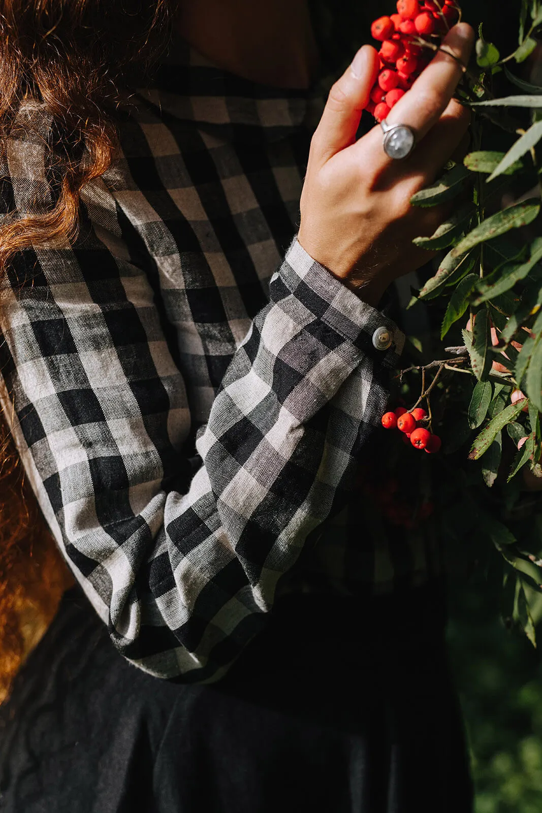 Classic Shirt, Long Sleeve, Black Checkers