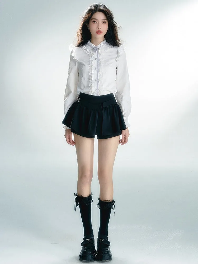 Classical Frill Retro Chic Blouse
