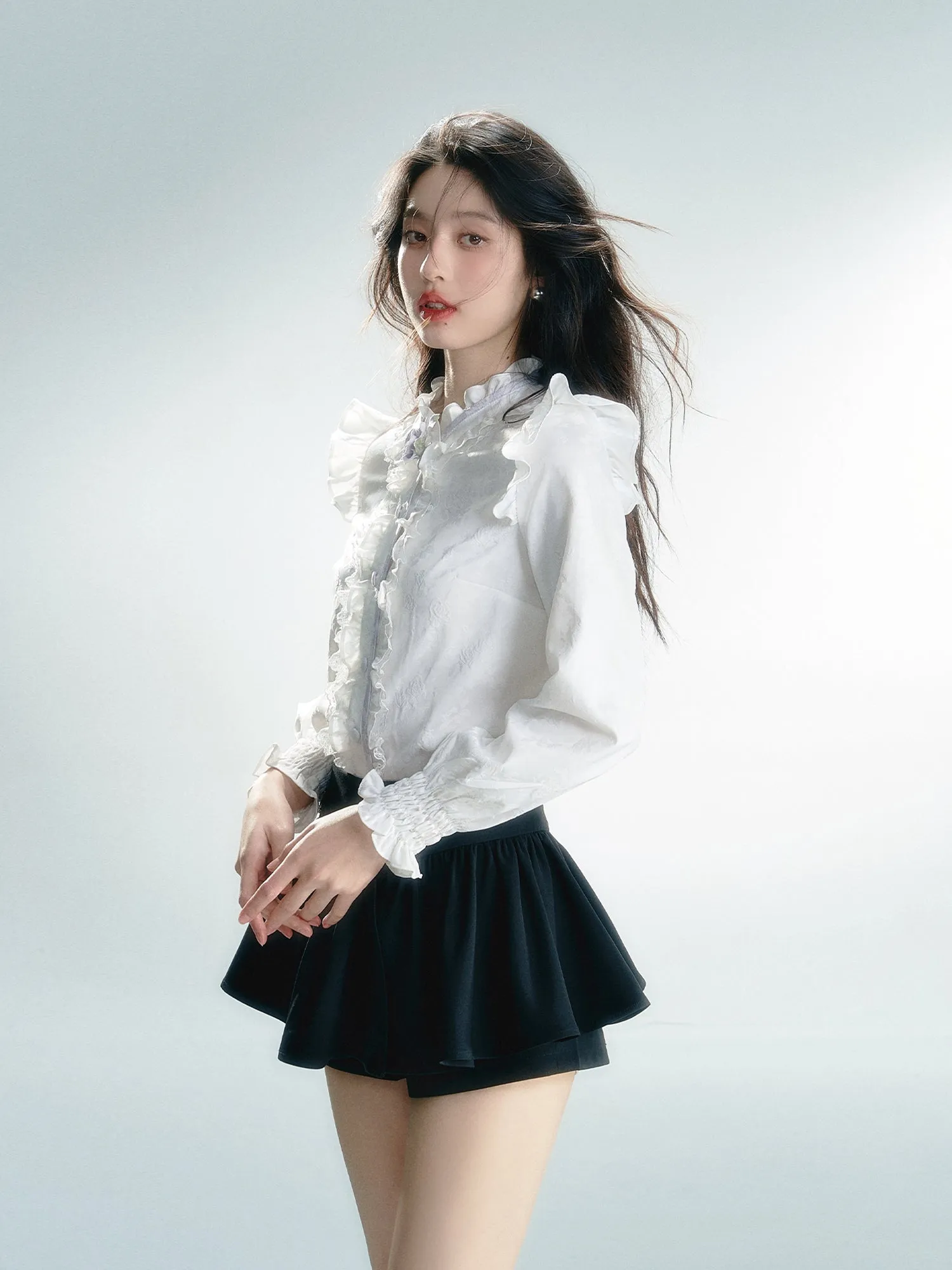 Classical Frill Retro Chic Blouse
