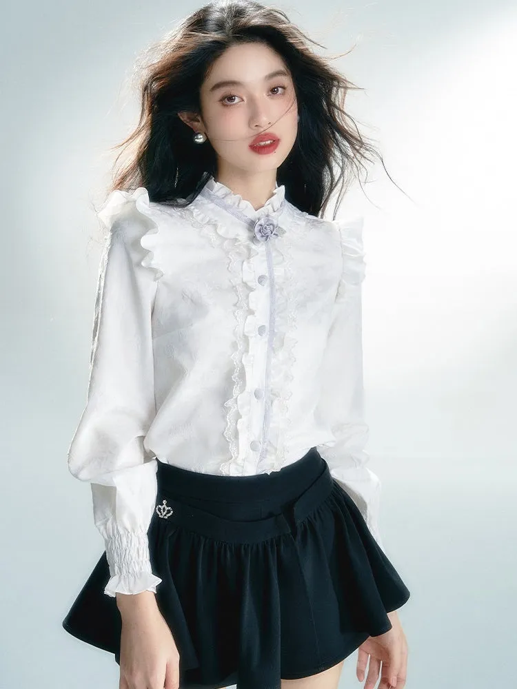 Classical Frill Retro Chic Blouse