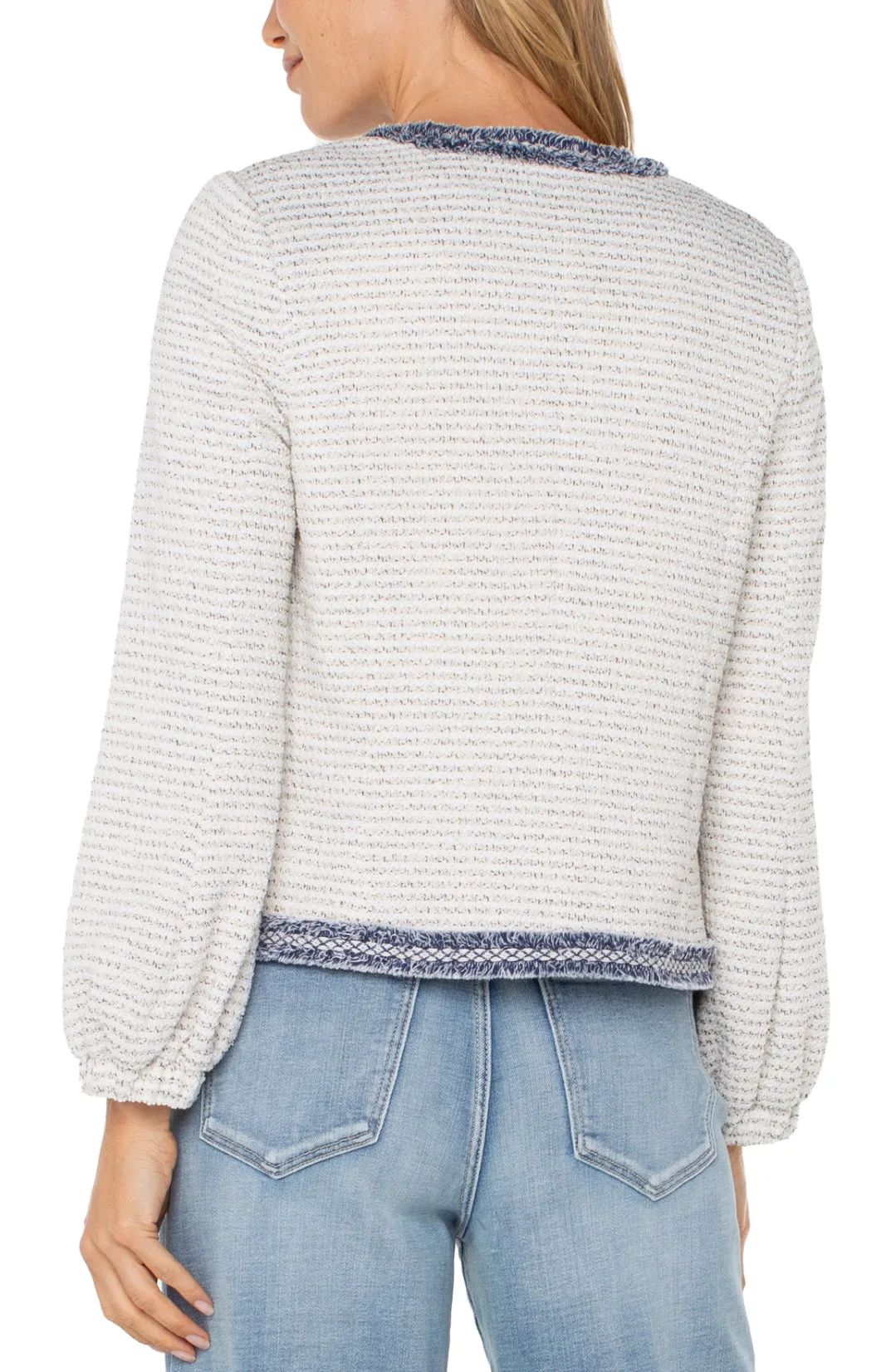 COLLARLESS BOUCLE JACKET