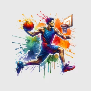 Colorful Basketball Dribble Transfer