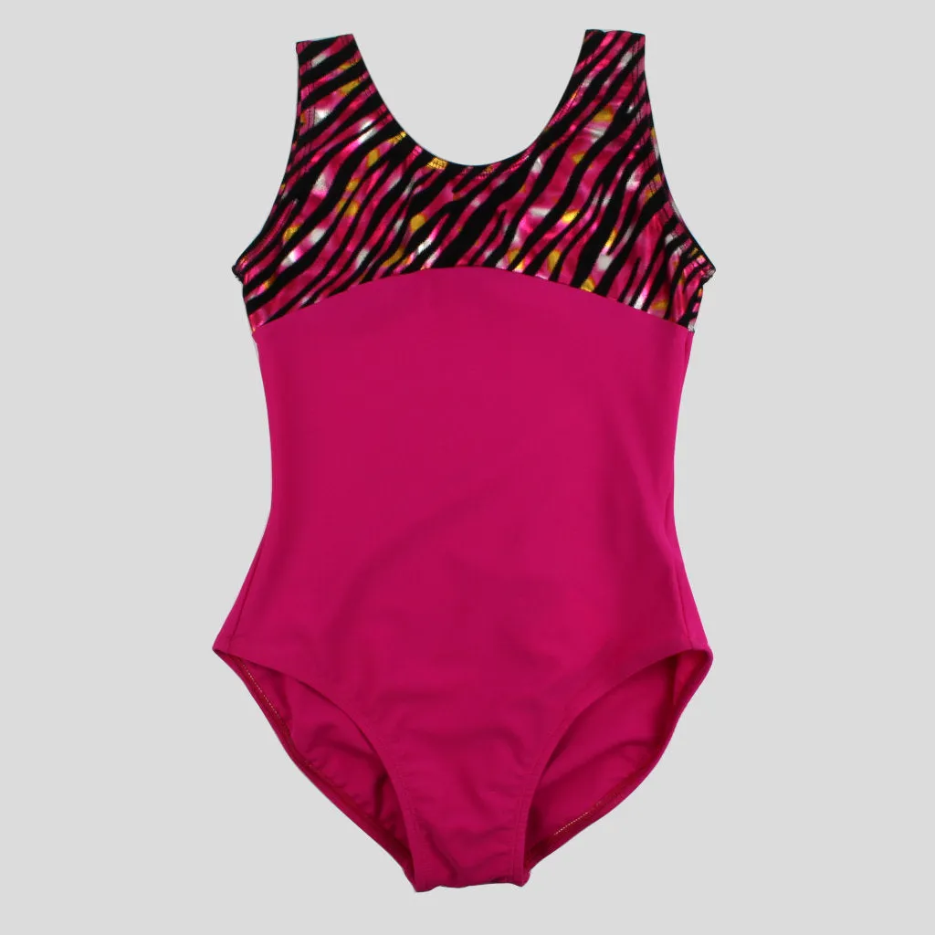 Colourful Zebra Pink Leotard