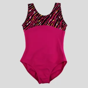 Colourful Zebra Pink Leotard