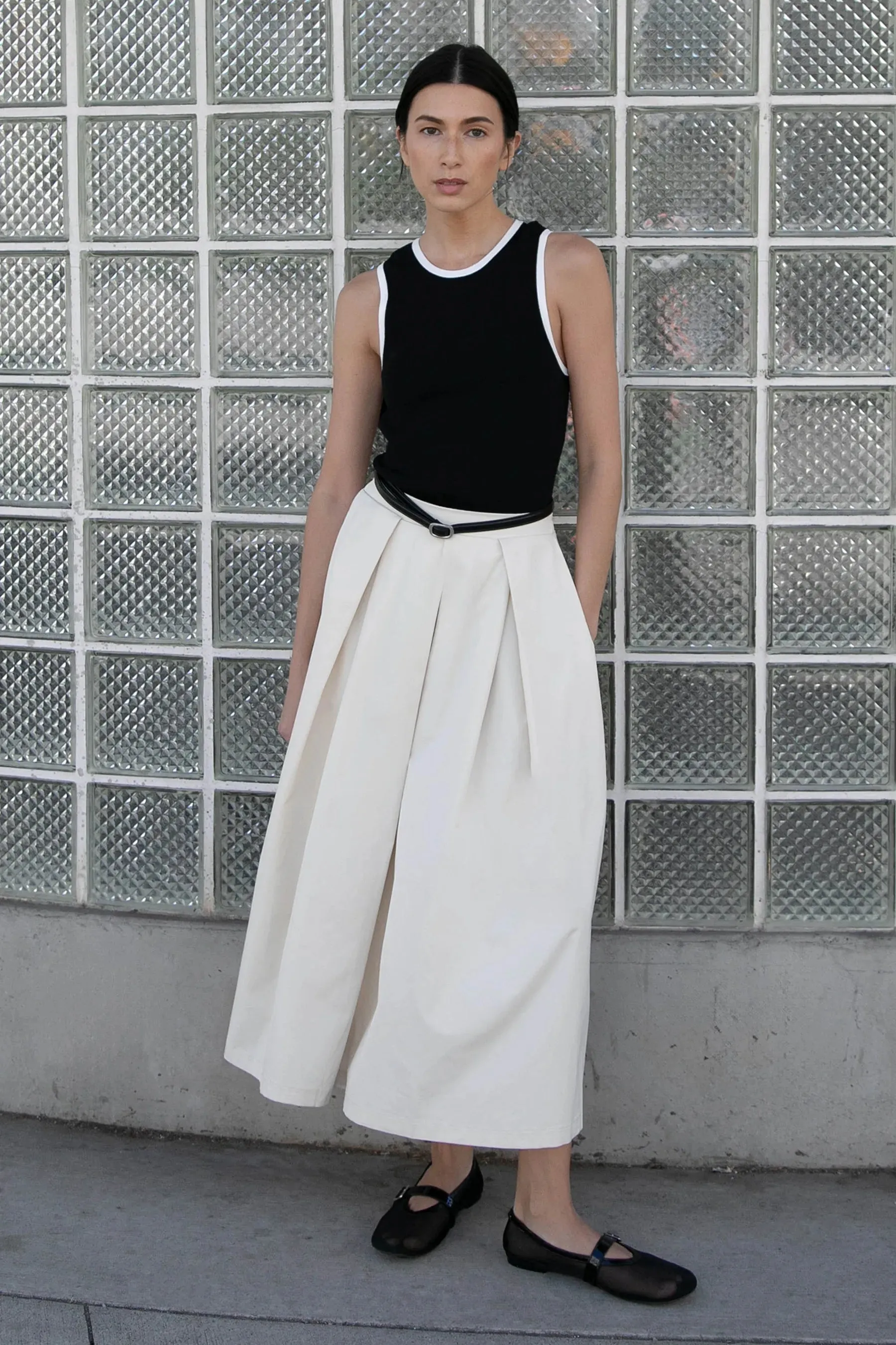 Contrast Trim Racer Back Tank Top