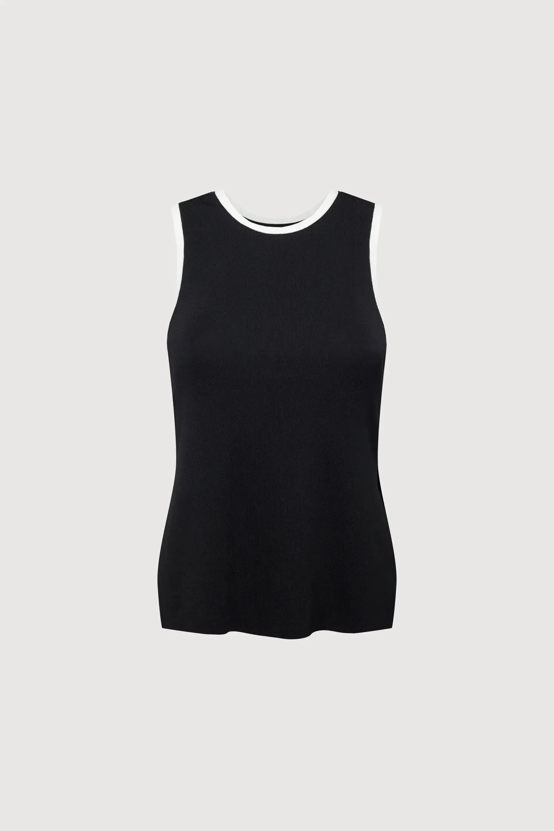 Contrast Trim Racer Back Tank Top