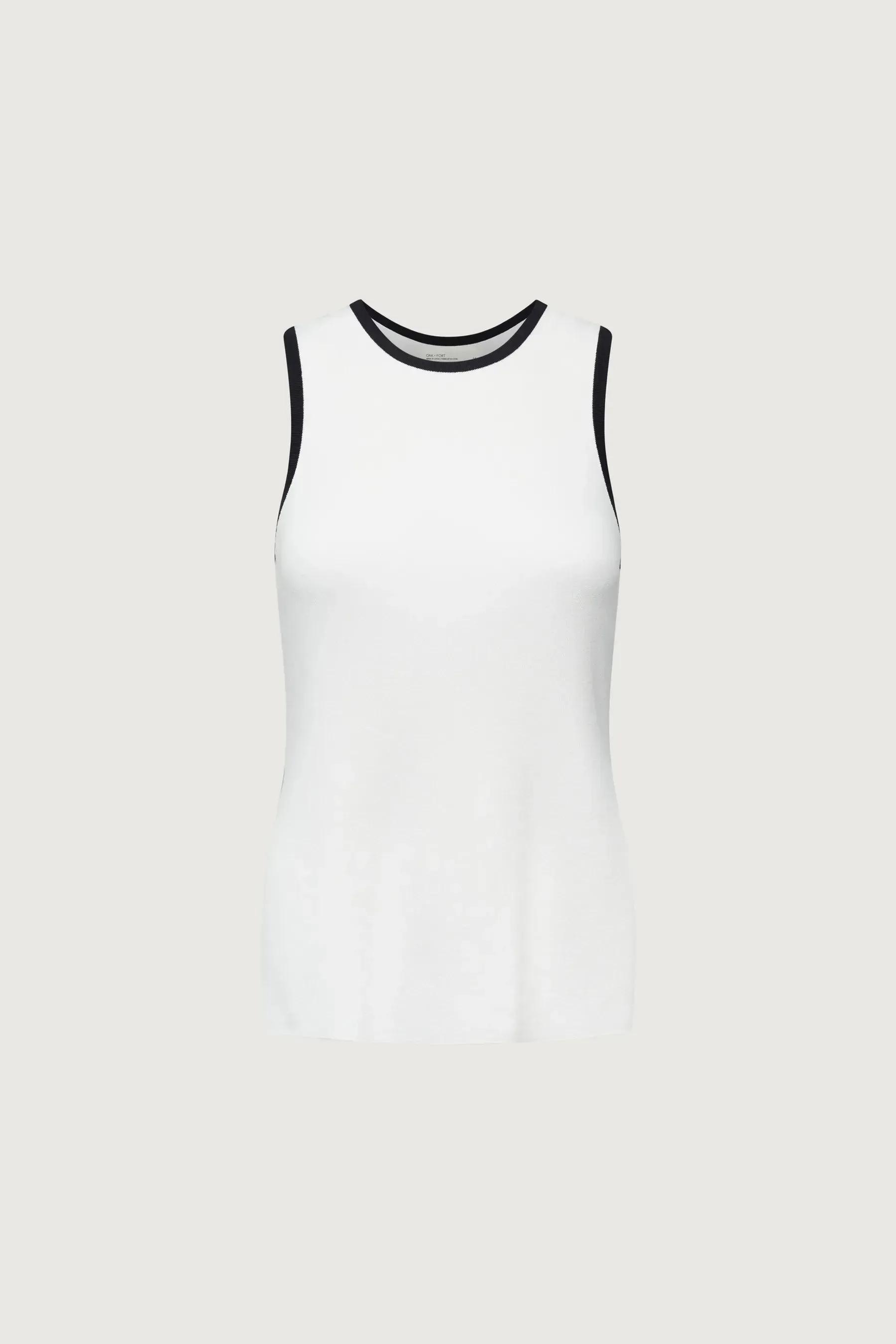 Contrast Trim Racer Back Tank Top