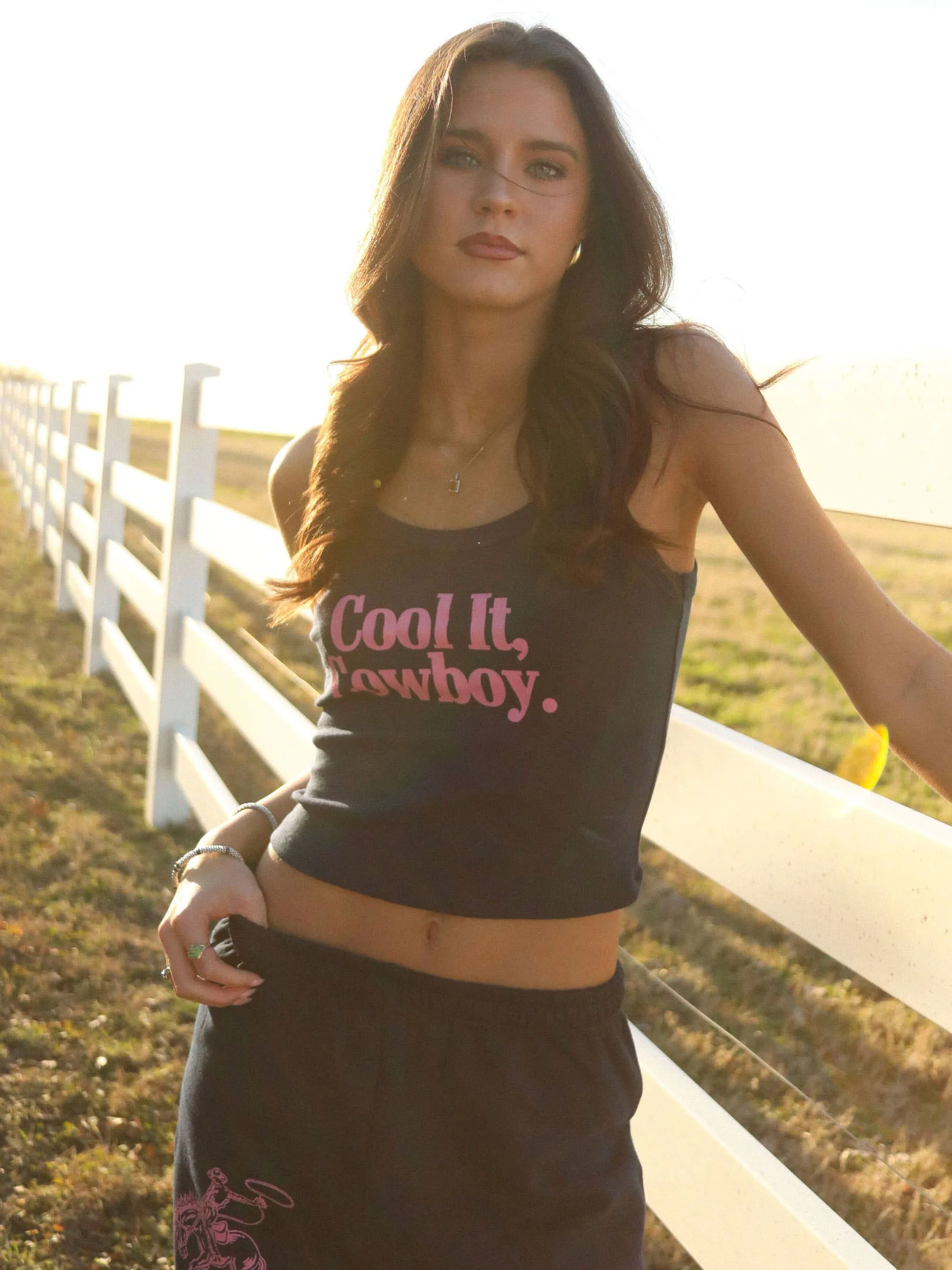 Cool It Cowboy Navy Tank