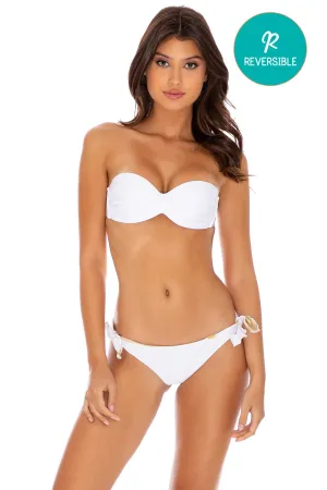 COSITA BUENA - Underwire Push Up Bandeau Top & Cayo Coco  Bottom • White