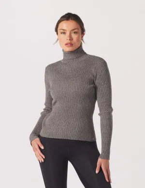 Couture Rib Turtleneck by Glyder | Charcoal Heather