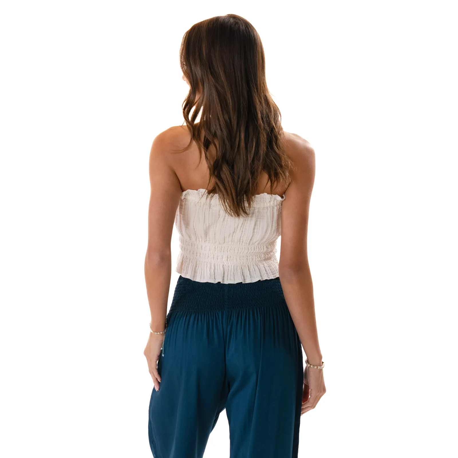Cream Coastal Tube Top