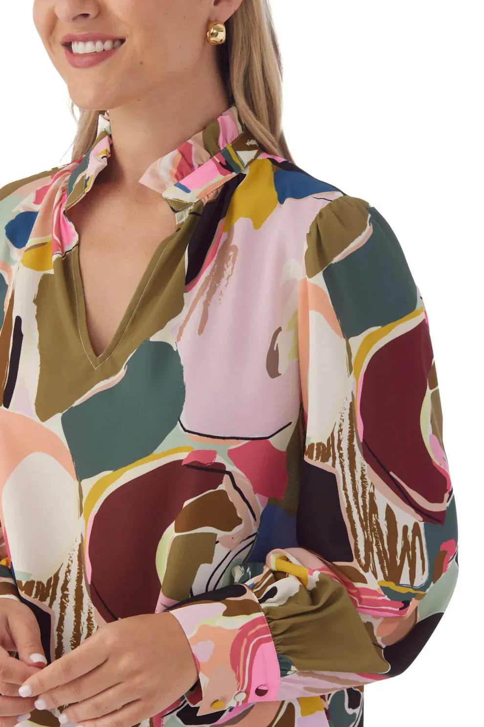 CROSBY LYLA TOP - ABSTRACT