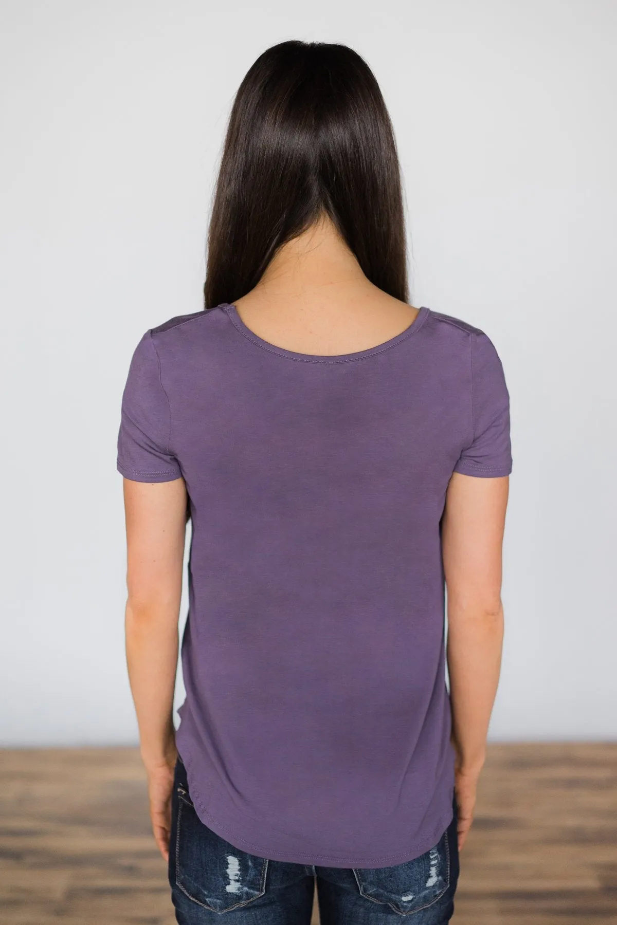 Cross the Line Top ~ Royal Purple