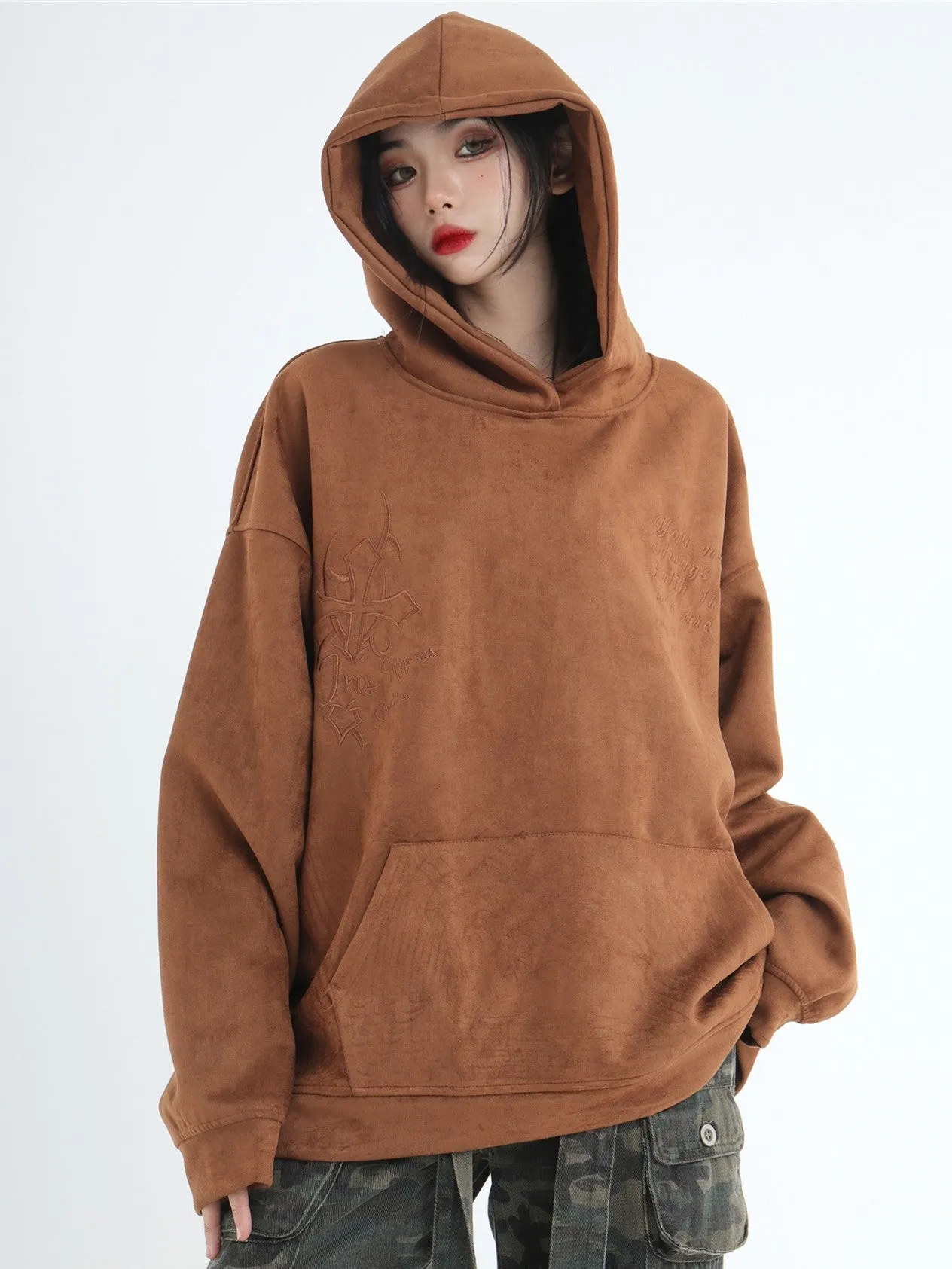 Cross Vintage Suede Washed Hoodie