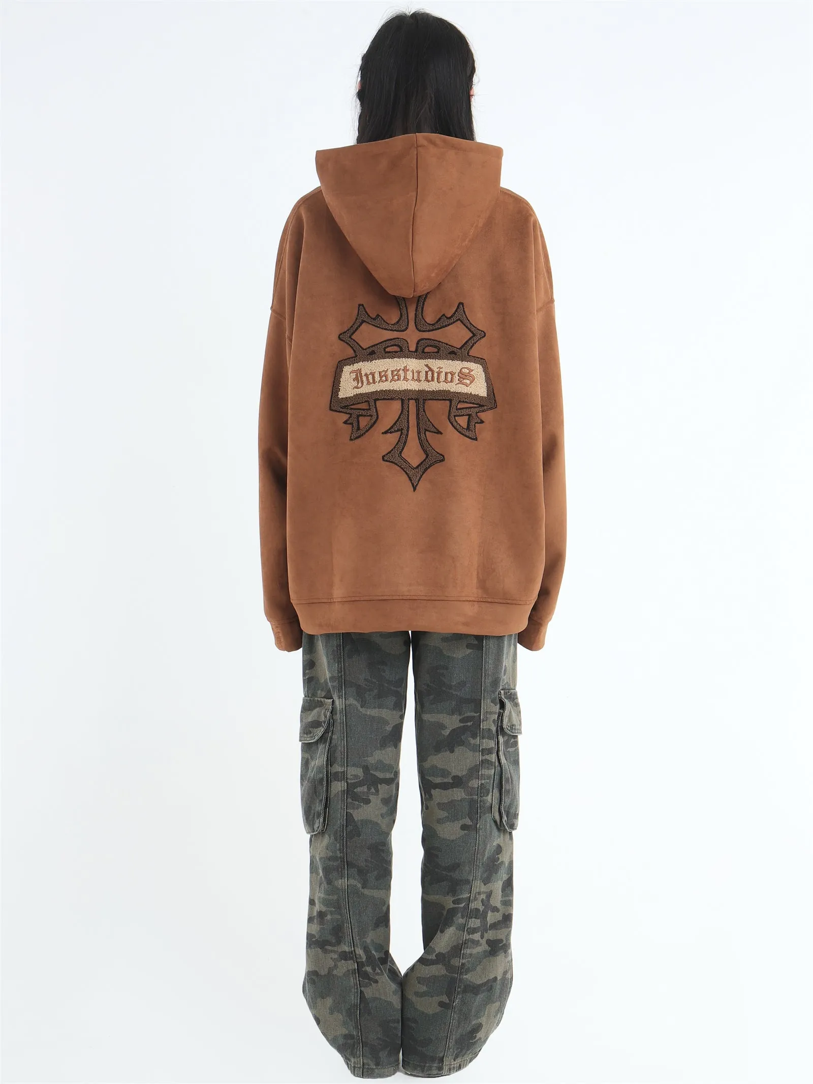 Cross Vintage Suede Washed Hoodie