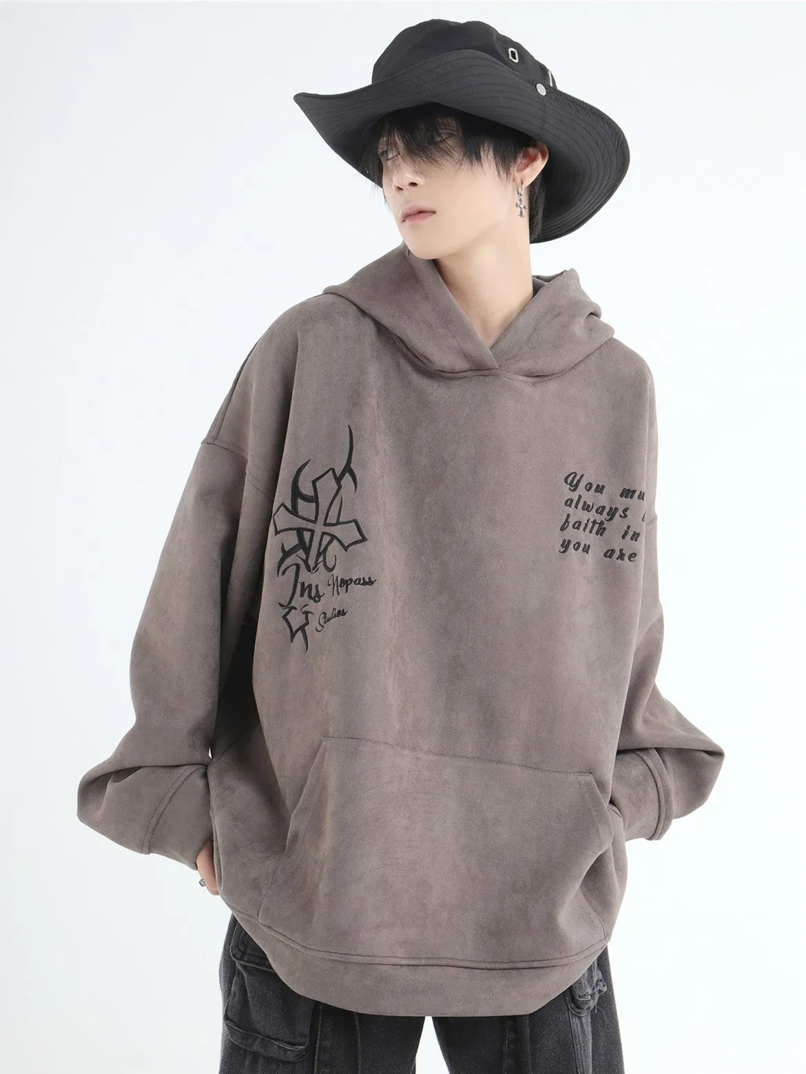 Cross Vintage Suede Washed Hoodie