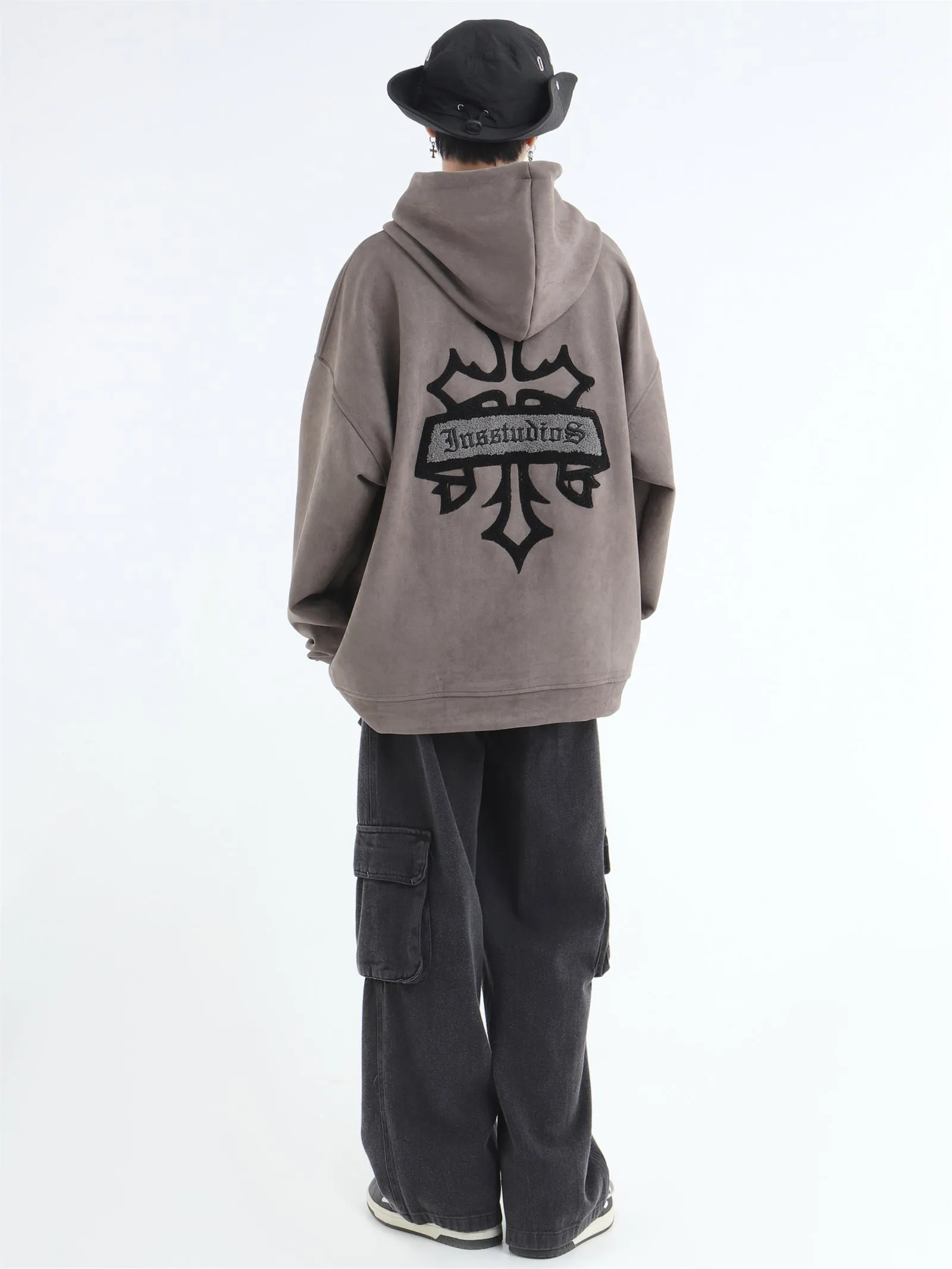 Cross Vintage Suede Washed Hoodie
