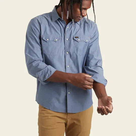 Crosscut Snapshirt in Classic Blue Chambray